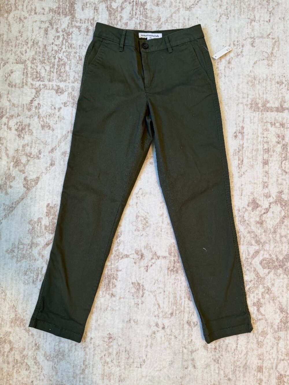 Amazon Essentials Dark Green Chino Pants Women's Size 0
